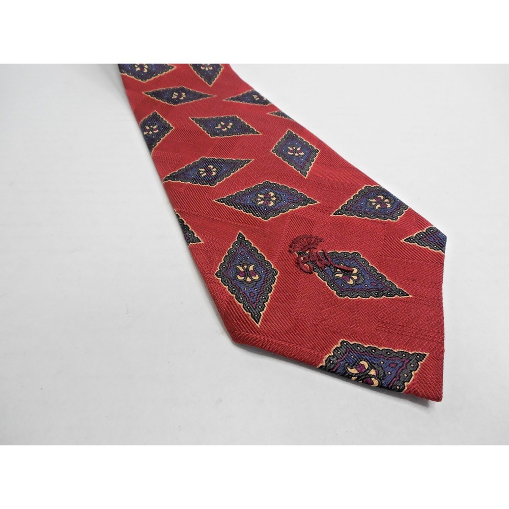 COUNTESS MARA New York Men's Neck Tie CM Logo Red Adjustable / 57" x 3.50"
